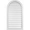 Ekena Millwork Round Top Surface Mount PVC Gable Vent: Functional, w/ 2"W x 2"P Brickmould Sill Frame, 22"W x 40"H GVPRT22X4003SF - alternate 1